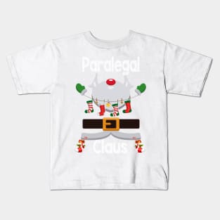 Paralegal Claus Santa Christmas Costume Pajama Kids T-Shirt